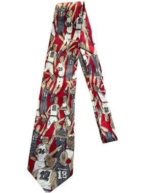A. Rogers Novelty Basketball Print Tie